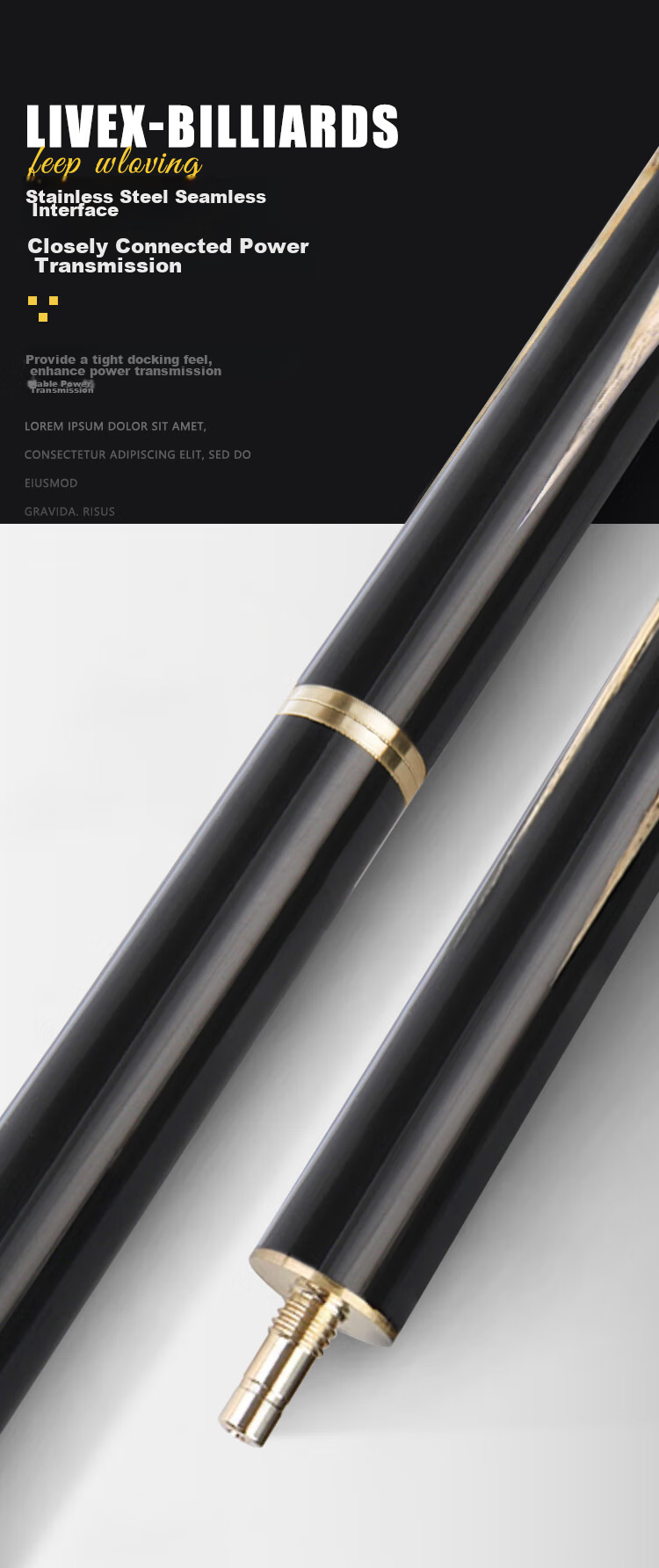 LIVEX Xiaoduanhua Detachable Pool Cue, Small Tip Snooker Black 8 Ball Cue, 16 Colors Chinese And English Style Billiard Cue 4