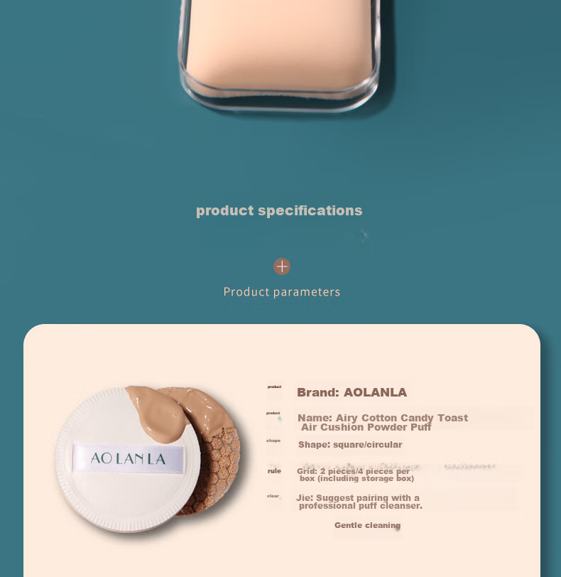 AOLANLA Triangular Rice Ball Cotton Candy Powder Puff, Ultra Soft And Adhesive, for Makeup Application, Foundation Puff, Dual-Use for Dry And Wet Application, Single Puff with Storage Box 9