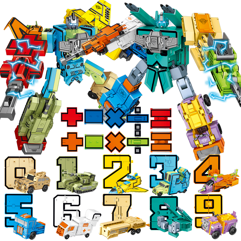 Tangmi TEMI Children's Digital Transforming Robot Toy Car, Boys' Birthday And Holiday Gift