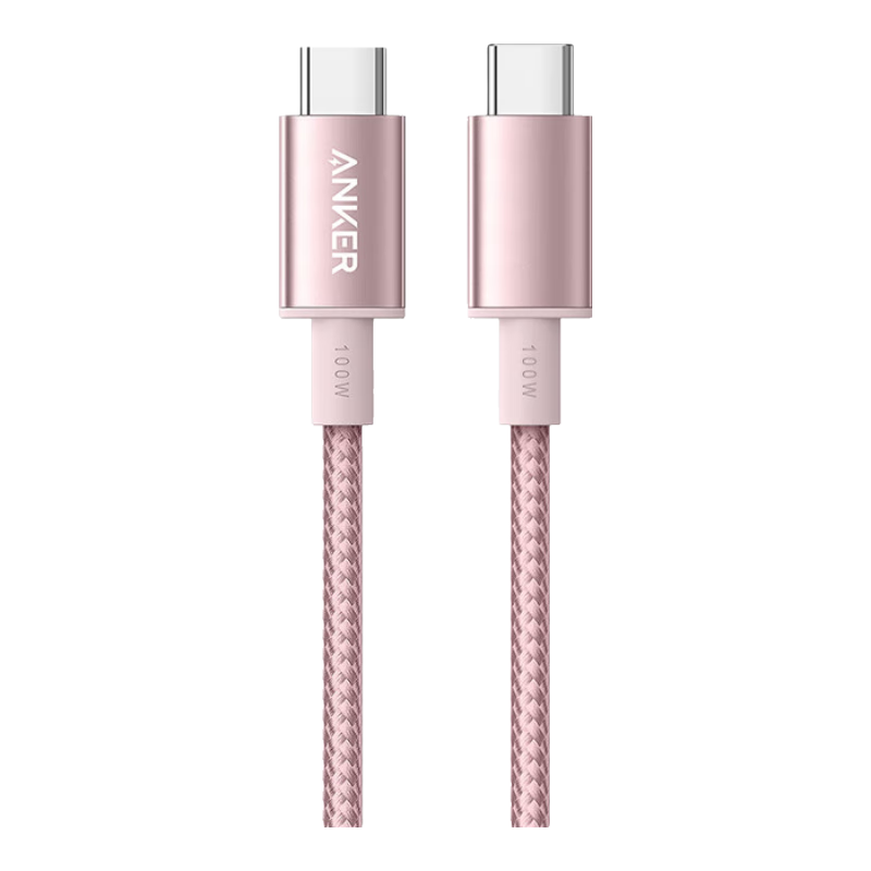 ANKE Ice Point Fast Charging Apple 18 Charging Cable, Type-C Compatible with 17 IPhone 18 Pro Max 16, Computer IPad Fast Charging Xiaomi 100W USB Data Cable, 1.8m Pink