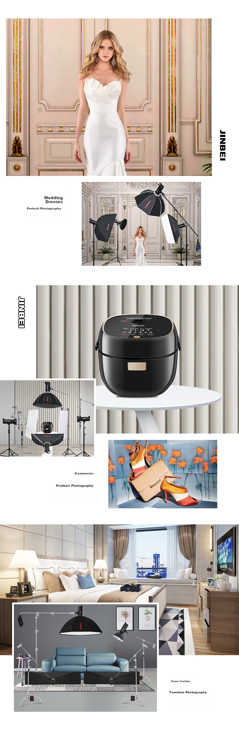 JINBEI DPX400II Professional Photography Light, 400W Studio Flash, for Photography Studios, Wedding Portraits, Photo Shoots, ID Photos, E-Commerce, Clothing, Still Life Shooting, Fill Light, Main Light 11