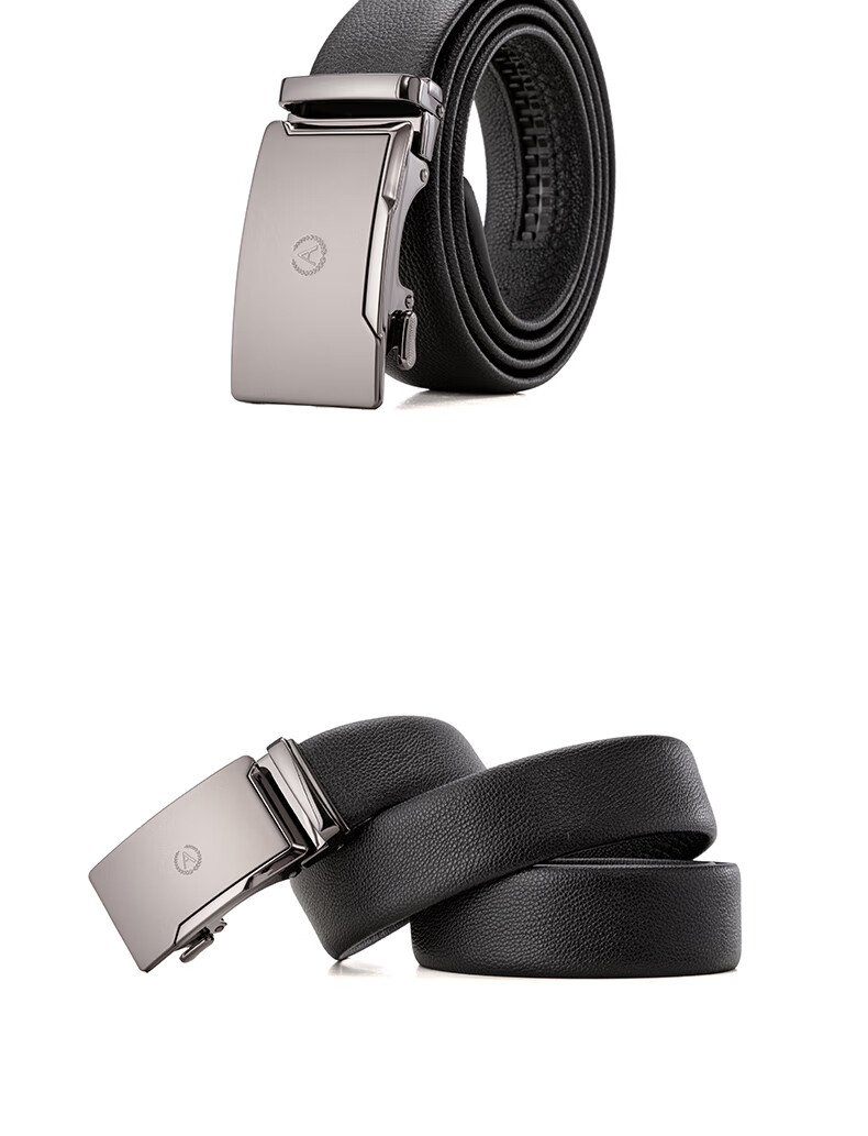 Aokang Men's Automatic Buckle Belt, Top-Grain Leather, Business Trouser Belt, Birthday Gift for Husband 12
