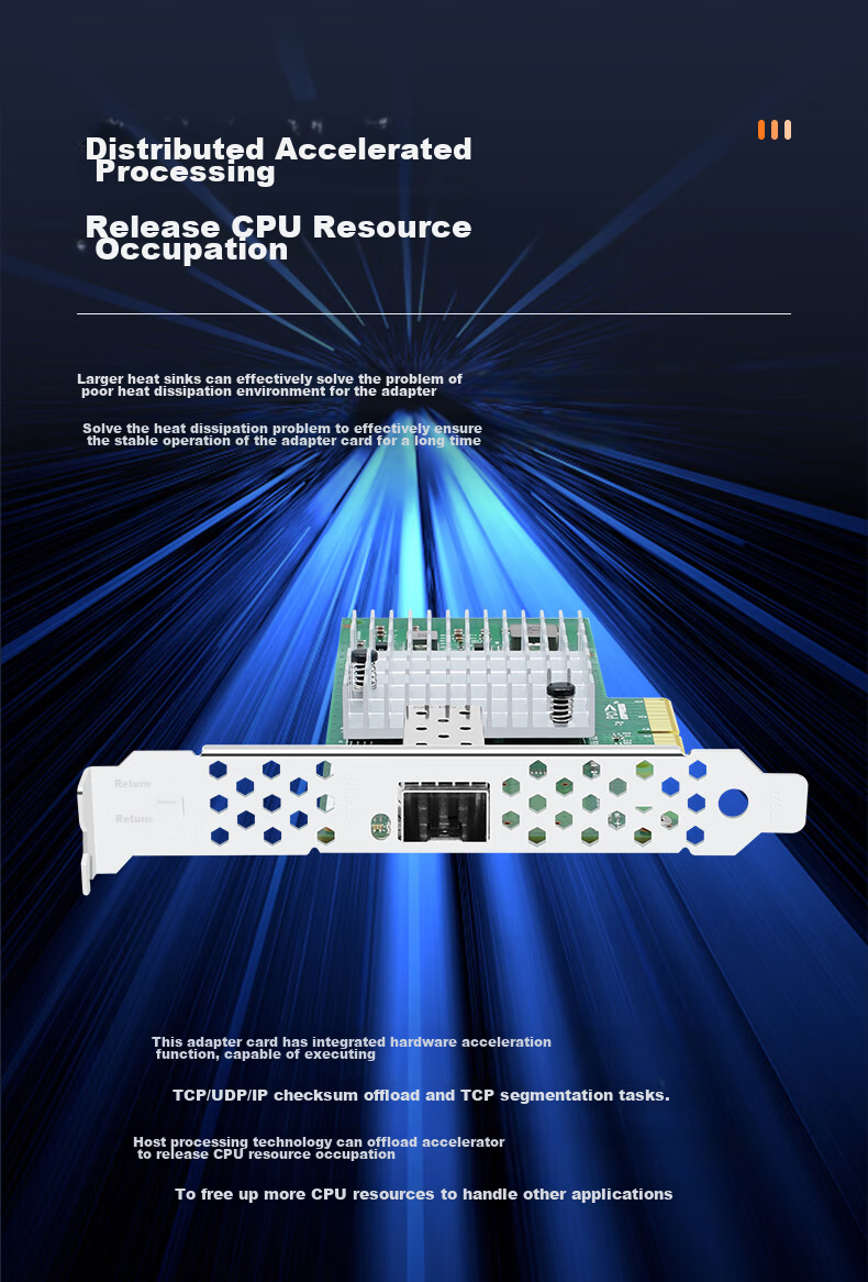 EB-LINK Intel 82599 Chip PCI-E X4, 10 Gigabit Single-Port Fiber Optic Network Card, X520-DA1, SFP+ Server Network Adapter, E10G41BF 5