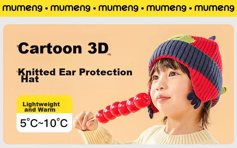 Moremerry Children's Hat, Autumn And Winter Ear Protection, Boys And Girls Warm Knitted Hat, Baby Student Fashionable Cap, Pink 1