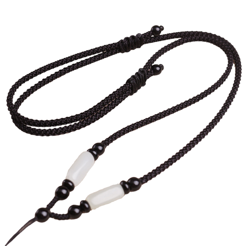 Dijing Cinnabar Six-Word Mantra Pendant Lanyard, Handmade Woven Purple Gold Sand Buddha Amulet Cord, Simple Necklace Strap for Men And Wome