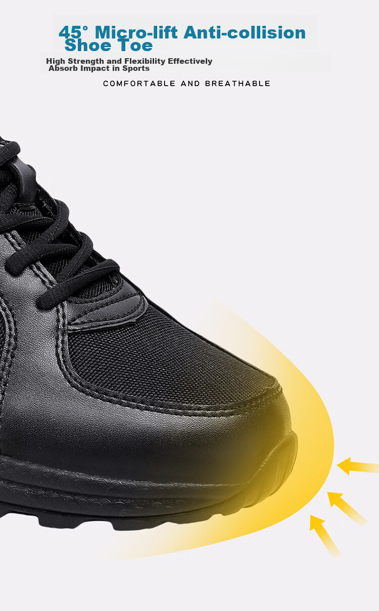 Andatong Training Shoes, Lightweight Tactical Rubber Shoes, Breathable Summer Men's Physical Fitness Running Sports Non-Slip Wear-Resistant Liberation Labor Protection Shock-Absorbing Shoes, High-End 16 Canvas Style, Size 42 10