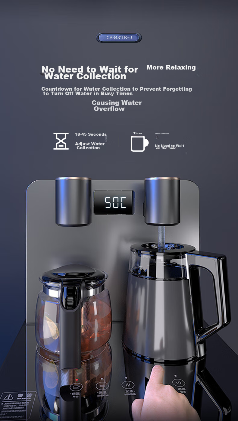 Anjier Tea Bar Machine for Home Use, High-End Living Room Water Dispenser And Boiler, All-In Cooling And Heating System, Bottom-Loading Automatic Constant Temperature Bottled Water Direct Drinking Machine 3481 12