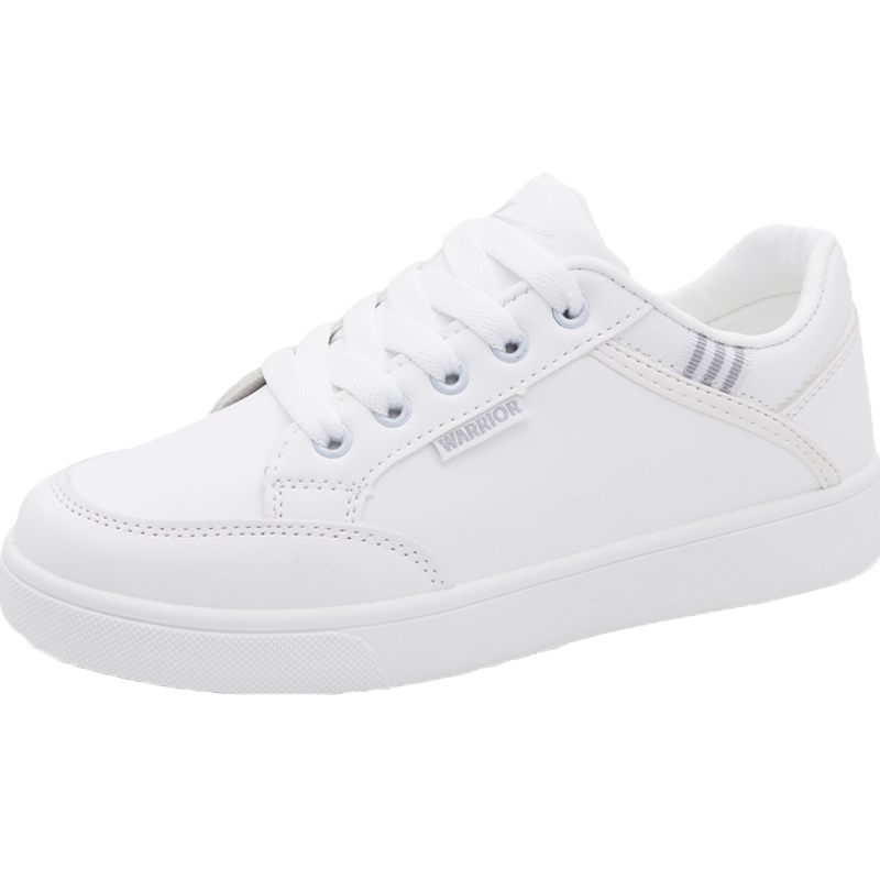 Warrior Casual Shoes for Women, Outdoor Thickened Simple Versatile White Sneakers, Student Couple Skateboard Shoes Running Sports Shoes WXY-L319N White Silver 38