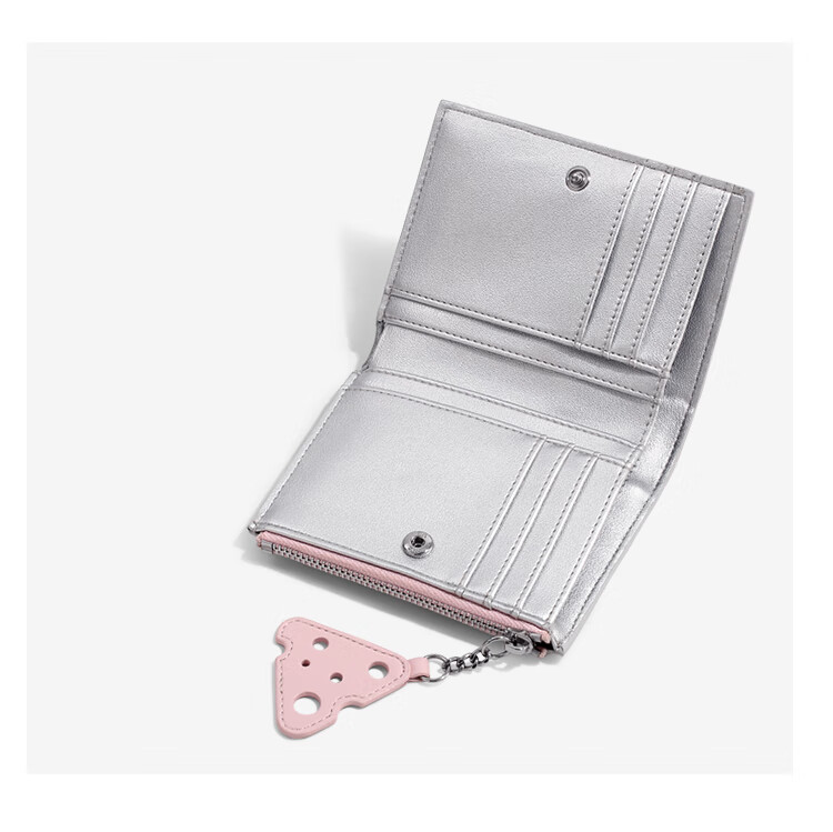 Toutou Coin Purse, Woven Storage Card Holder, Multi-Card Slots, Large Bill Clip, Silver Clutch, Gift for Girls And Best Friends, Travel And Birthday Present 18
