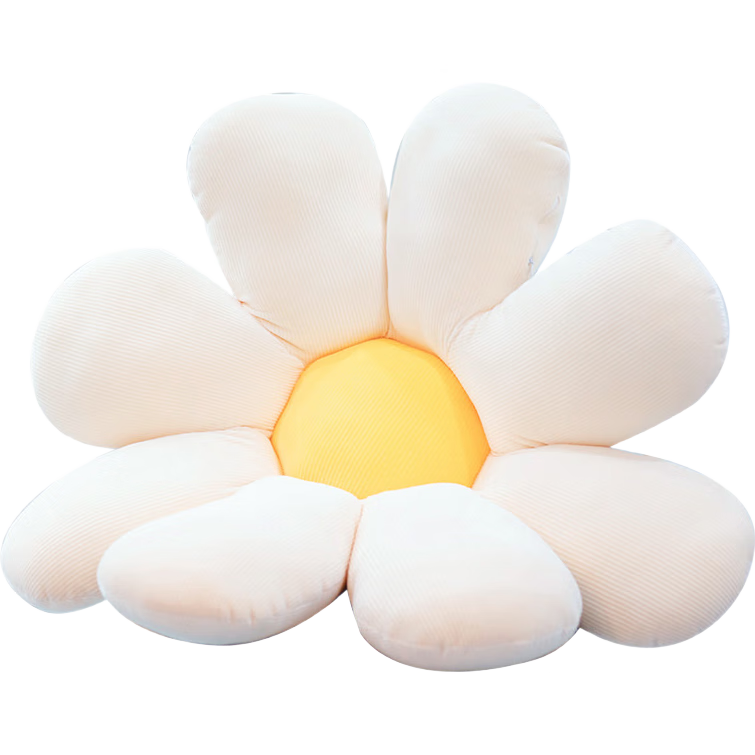 AVIVI Flower Pillow, Sofa Cushion, Headboard Pillow, Bay Window Bed Backrest, Car Petal Seat Cushion, Small Daisy, 60*60