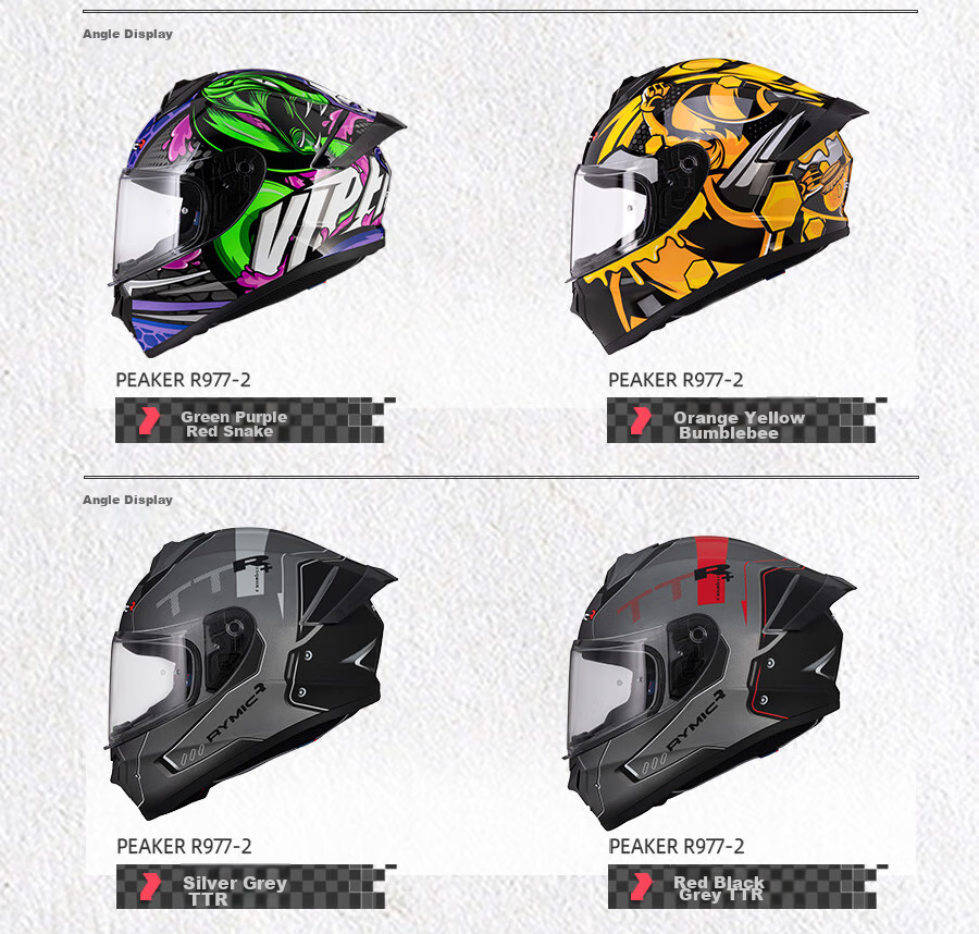 RYMIC Motorcycle Helmet, Full-Face, 3C Certified, Professional Motorbike Riding Helmet, Racing Helmet, All-Season, for Men And Women, 977 Blue-Gray Flying Blade, Size L 21