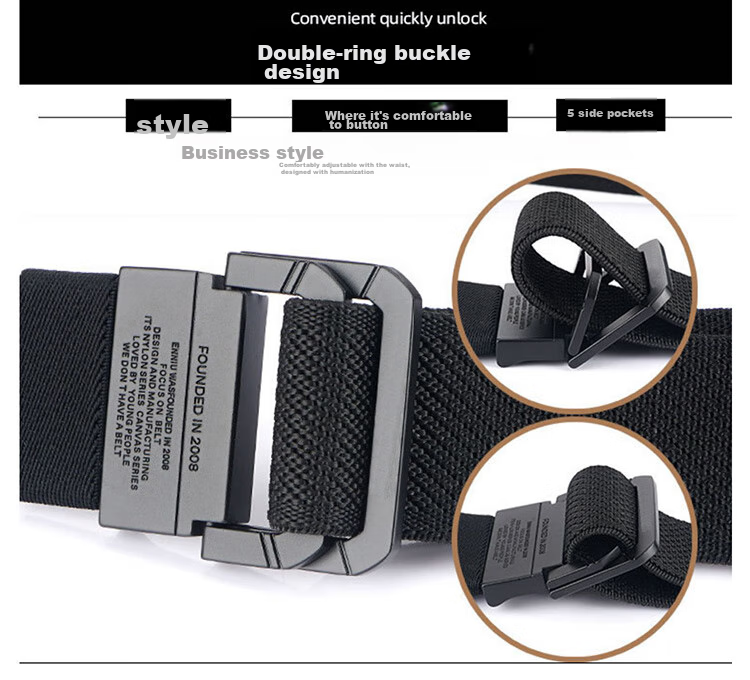 HALFEEL Canvas Belt, Men's Leather Belt, Trendy Denim Belt, Versatile for Women, Students, Military Training, Outdoor Activities, Father's Day Gift 3