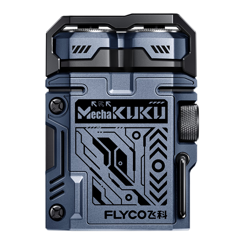 FLYCO [Recommended by Wang Yibo], Mecha Cool Men's Electric Shaver, Portable Mini Birthday Gift for Boyfriend Or Father, F001 Cool Blue