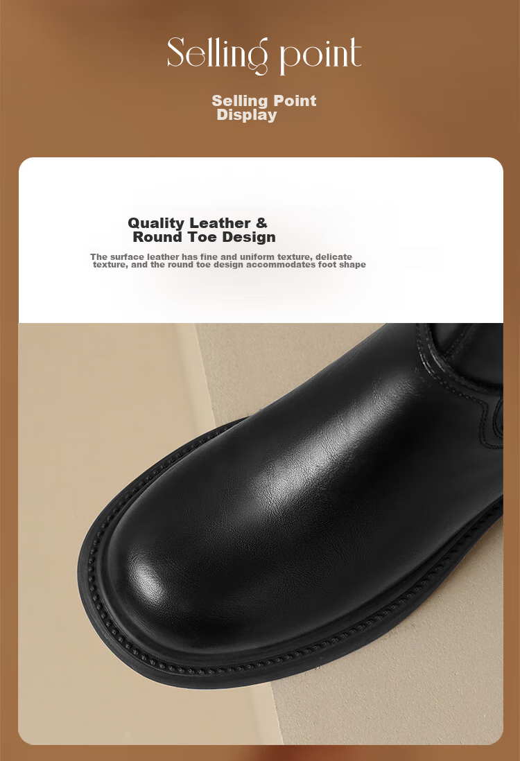 ZHR Tall Boots for Women, Winter Over-Knee Thick-Soled Riding Boots, Retro Western Style Travel Boots with Fleece Lining, BL323A Black, Size 38 9