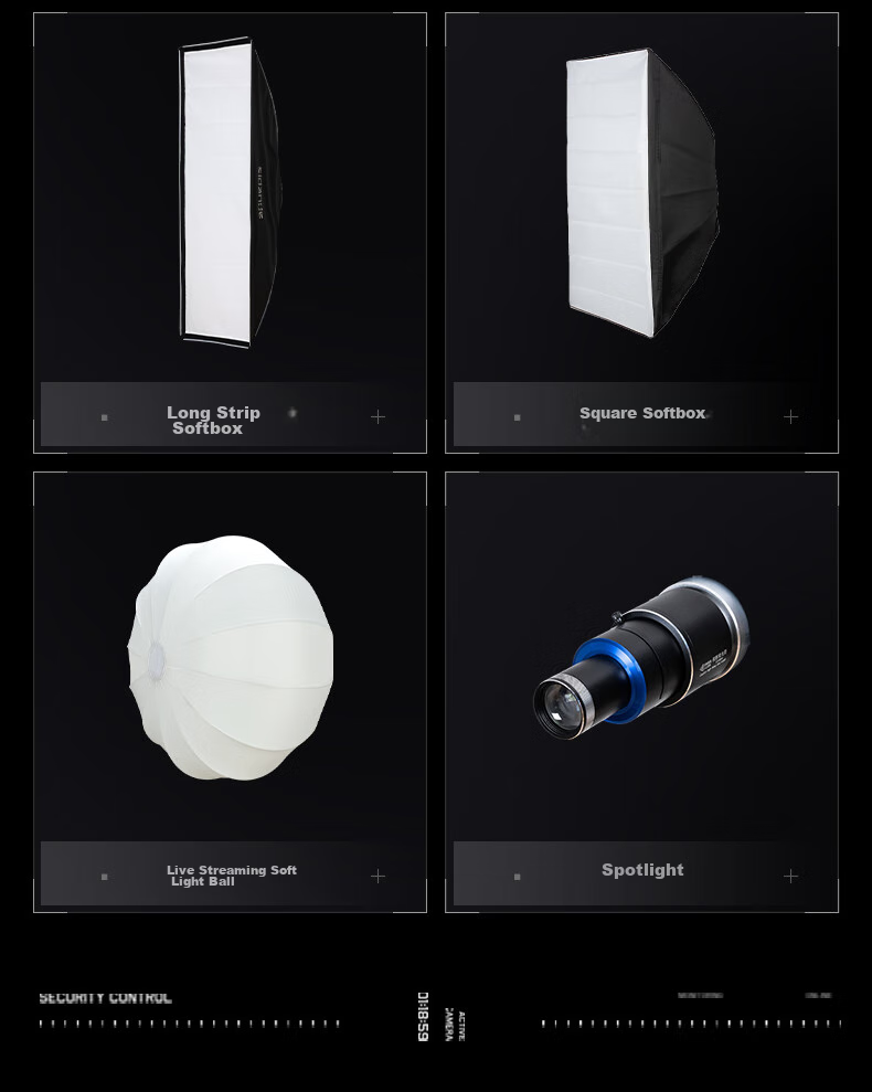 Sidande Guangyu 200W Live Streaming Fill Light, Photography Light, COB Constant Light, Adjustable Dual Color Temperature, Professional Studio Live Streaming Room Lighting Kit, 30*140 Long Softbox Set 10