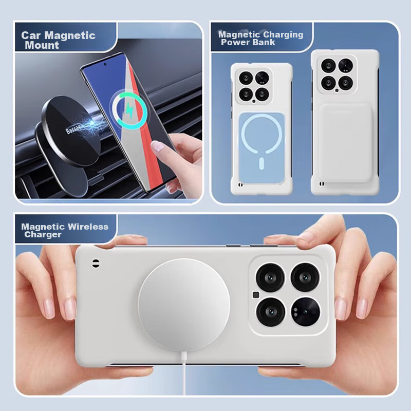 Чехол POZZO для Xiaomi 14, черный, с MagSafe