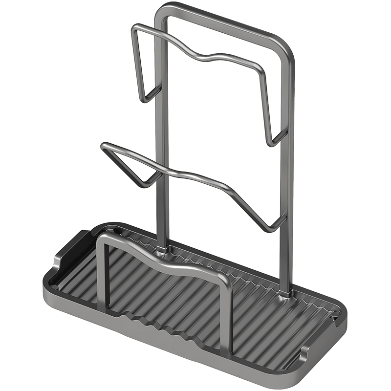 Huxiansen Kitchen Pot Lid Rack Storage Shelf, No Drilling Required, Countertop Chopping Board Holder, Cutting Board Stand, Pot Lid Rack