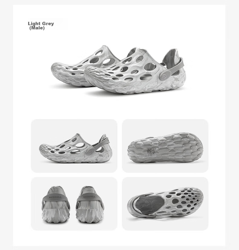 Merrell HYDRO MOC Outdoor Breathable Lightweight Slip-On Water Shoes for Men, Black Gray, Size 45 23