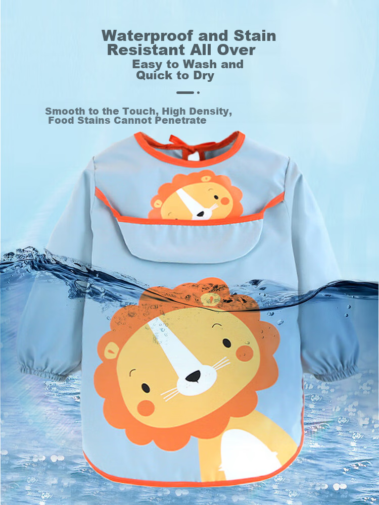 9I9 Baby Eating Smock, Waterproof Long-Sleeve Infant Bib Apron, Reverse-Wear Clothing, Kindergarten Painting Clothes A150 10