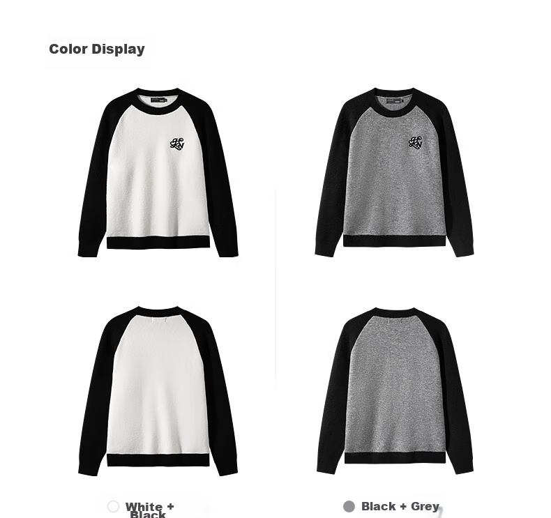 GXG Men's Knit Sweater, Commuter Style, New for Winter 2024, Black + Gray, Size 180/XL 2