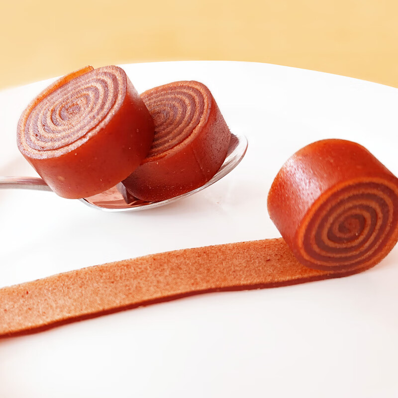 怡达双色山楂卷铁山楂200g 果丹皮山楂片蜜饯果干果糕儿童零食