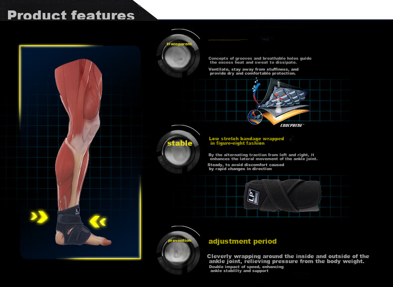 LP 757CN Ankle Brace, Highly Breathable, Open-Back Design for Outdoor Sports, Stabilizes Ankle Joint, Provides Support, One Size Fits All 5