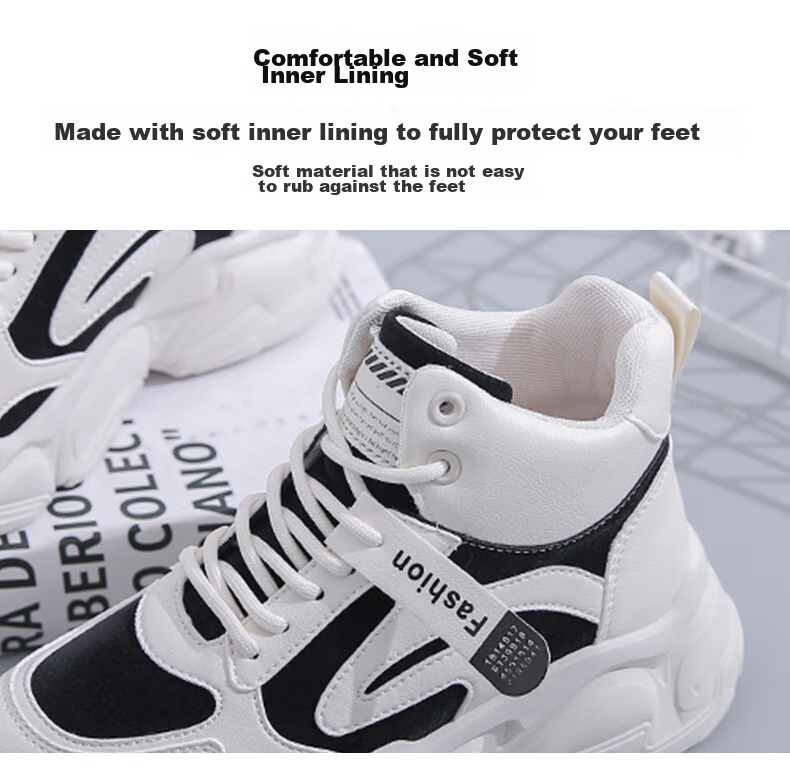 PLAYBOY Women's Shoes, Winter Fleece-Lined Dad Shoes, Warm Cotton Shoes, Height-Increasing Sneakers for Women, 1534M, Black, Size 36 9