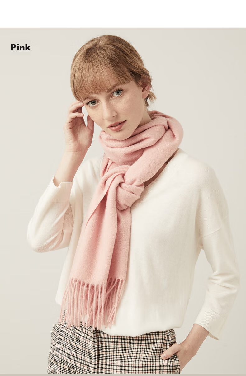 Hengyuanxiang Scarf for Women, Autumn And Winter Pure Wool Neck Warmer, Birthday Gift for Mothers And Elderly, Corporate Annual Meeting And National Day Festival Gift Box Set 21
