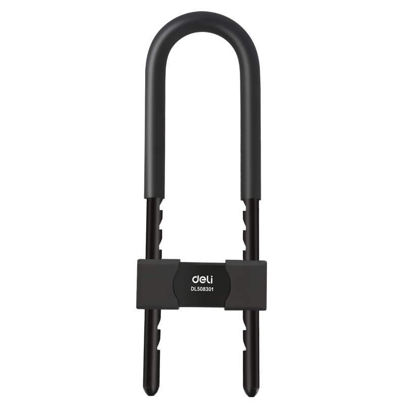 Deli U-Shaped Lock, Padlock, Glass Door Lock, Anti-Theft B-Grade Lock Cylinder, Electric Bike Lock, Shear-Resistant, Anti-Pry, Upgraded 215-330mm