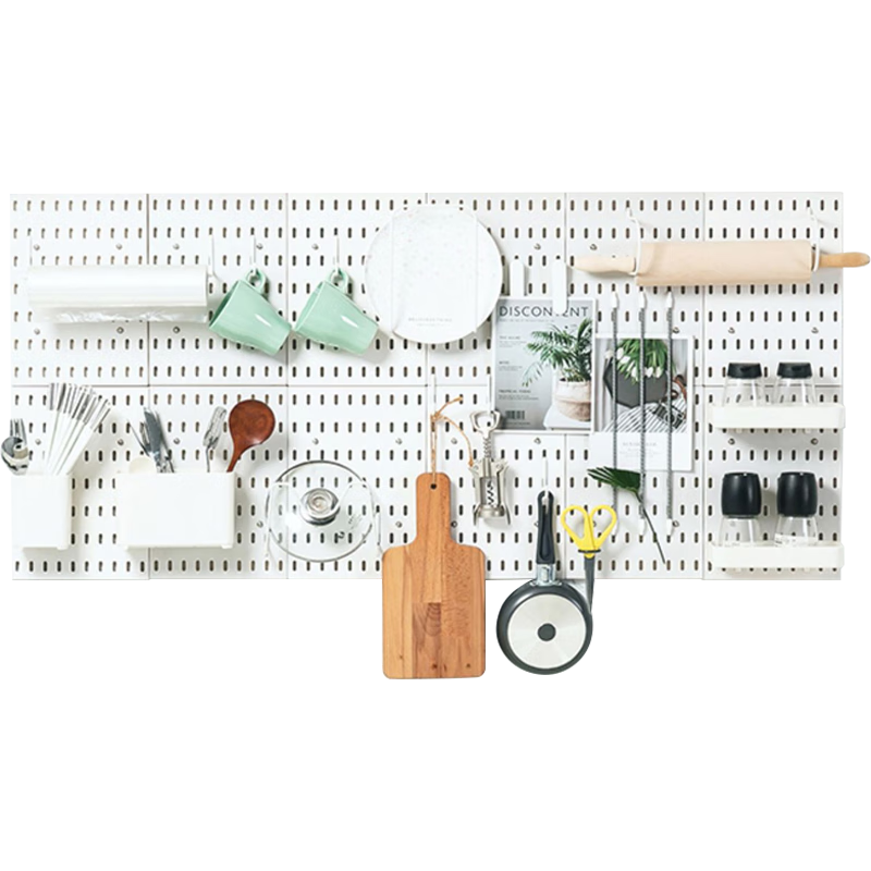 Banzheni Pegboard, No Drilling Required, Entryway Storage Table, Desktop Book And Clothes Rack, Wall-Mounted Kitchen Hooks, Storage Cabinet Accessories, Customized Set