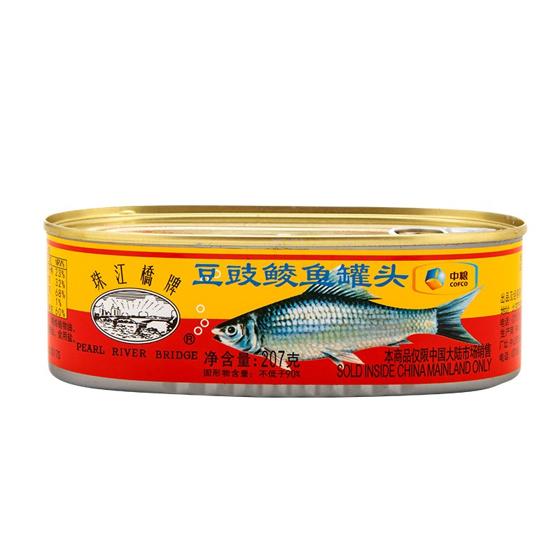 珠江桥牌豆豉鲮鱼罐头207g 中粮出品