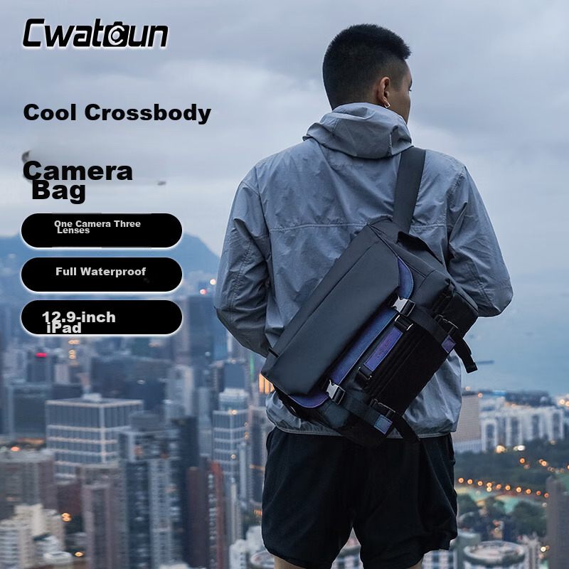 CWATCUN Shoulder Camera Bag, Photography Bag, Crossbody And Shoulder Professional Camera Bag, Stylish Commuter Bag Suitable for Fuji, Sony, Canon, Leica DSLR Camera Bags