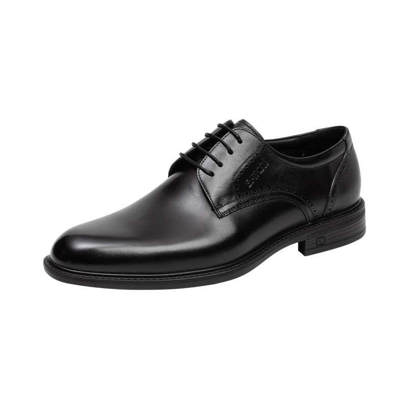 SATCHI Men's Shoes, Brogue High-Quality Men's Leather Shoes, Formal Shoes, Party Shoes, 212482215Z, Black, Size 40