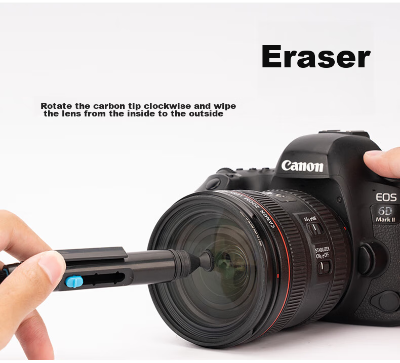 JJC Camera Lens Cleaning Pen, Dust Removal Cleaning Pen, Suitable for Canon Nikon Sony Fuji Mirrorless And DSLR Camera Bodies, Photography Equipment Projector Cleaning Brush Maintenance Tool 8
