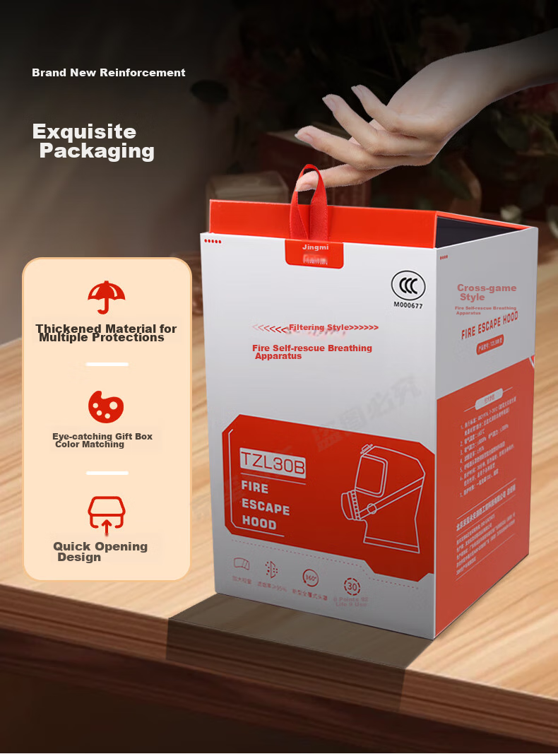 JINGXI Gas Mask Fire Mask Fire Protection Respirator Fire Escape 3C Certified PVC Flagship Versio 8