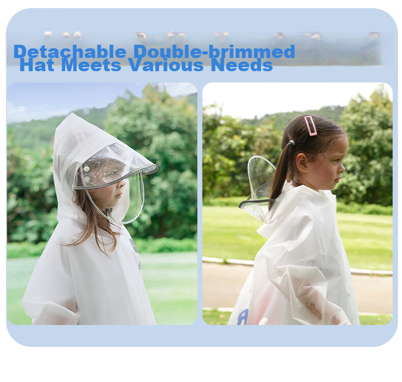MARIE CLAIRE Children's Raincoat, One-Piece Cape-Style Poncho, Single-Person, for Girls And Boys, Students, Kindergarten Children, Toddlers, Back to School 12