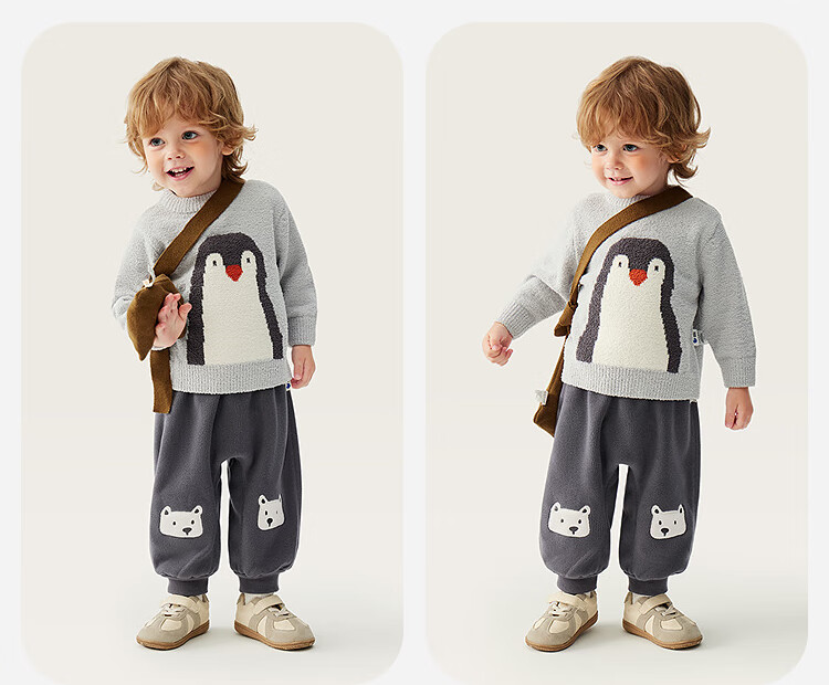 Minibala 【Soft Sweater】Unisex Kids Children's Soft Skin-Friendly Knitwear 2025 Autumn Winter New Knit Sweater 9