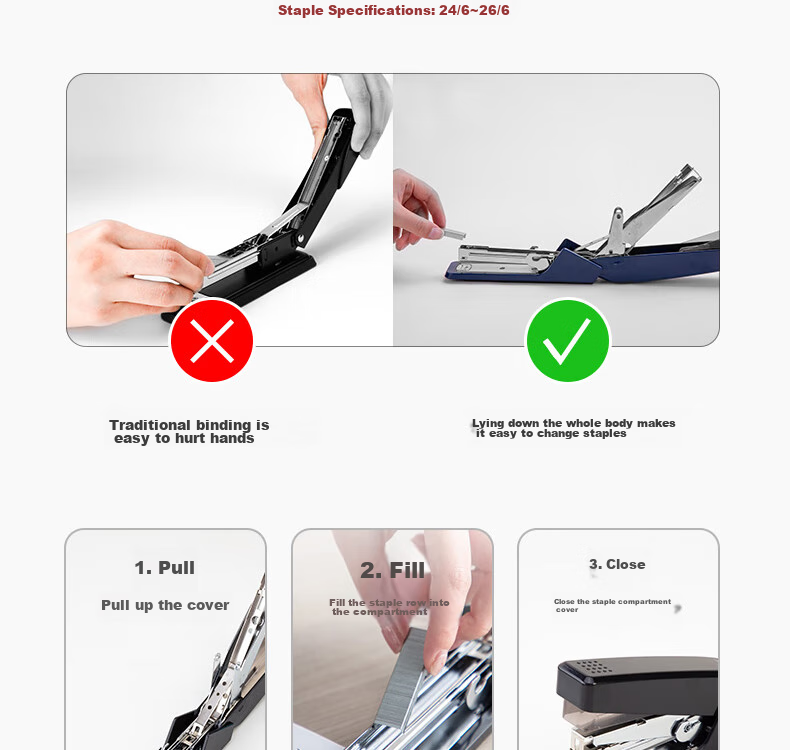 Deli Efficient And Labor-Saving Stapler, Compatible with No.12 Staples, Can Hold 150 Staples, Blue 0468 6