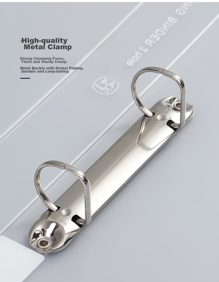 COMIX Two-Hole File Folder, 2-Hole Loose-Leaf Punch A4 File Folder, D-Type Two-Hole, 1 Piece, 25mm A4, Transparent A5625 4