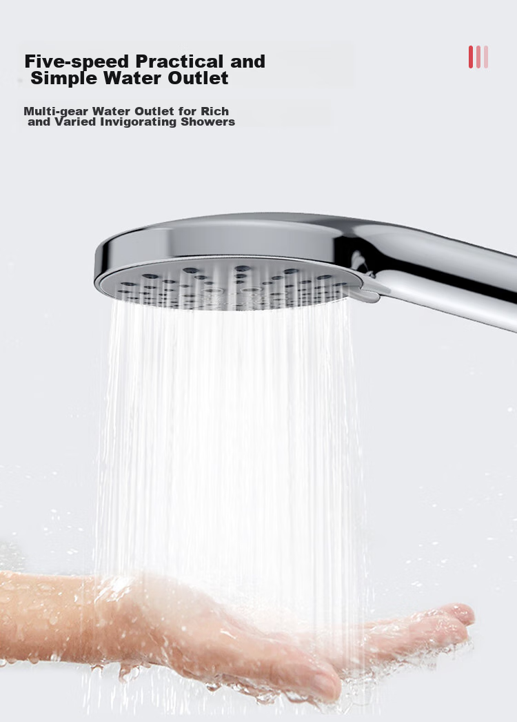 Larsd High-Pressure Shower Head Set, Handheld Shower Head for Bathing, Shower Head + Flexible Hose Two-Piece Set LD3572 5