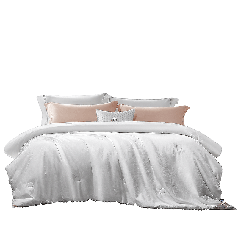FUANNA Silk Comforter, 100% Mulberry Silk Double Cocoon Winter Quilt, Thickened Winter Duvet Insert, Double Size 8.2 Jin (4.1 Kg), 230*229cm