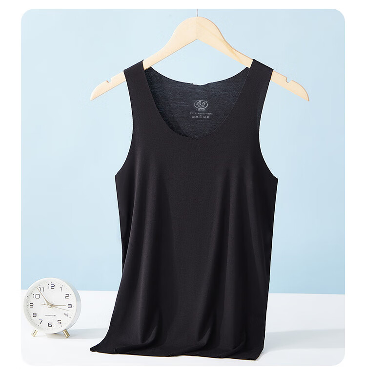 LangSha Men's Tank Top, Summer 7A Antibacterial Ice Silk Seamless Modal Thin Sleeveless Athletic Undershirt 16