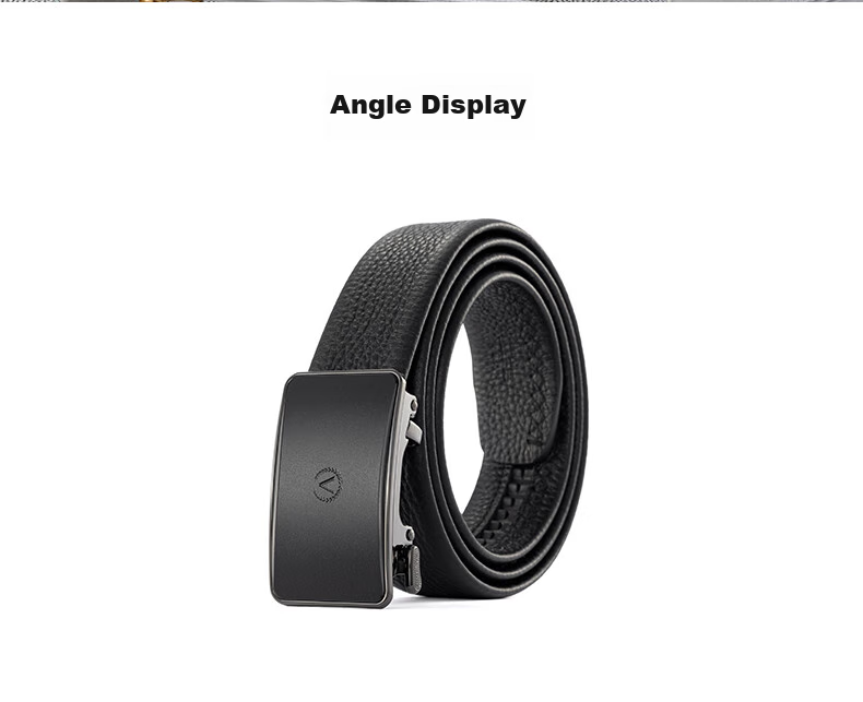 Aokang Men's Automatic Buckle Belt, Top-Grain Leather Waistband, Birthday Gift for Young And Middle-Aged Me 10