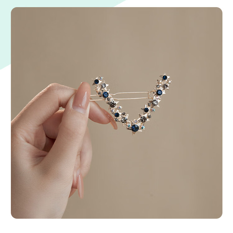 CHIMERA V-Shaped Star Hair Clip for Women, Frog Clip, Back of Head Half-Up Hair Clip, Top Clip, Women's Mid-Autumn Festival Gift 8