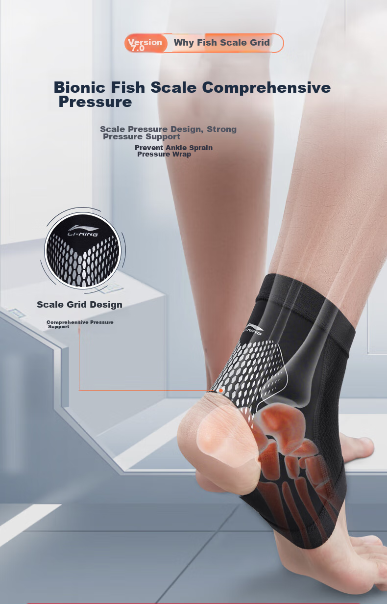 Li-Ning Ankle Brace, Sprain Protection, Recovery Sleeve, Sports Basketball Anti-Sprain Fixation Brace, Ultra-Thin Ankle Support 3
