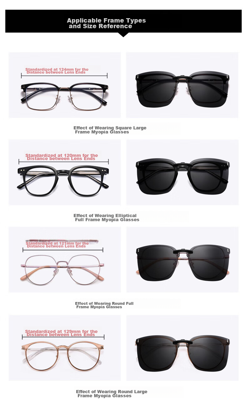 LESCA LUNETIER Polarized Clip-On Sunglasses for Men And Women, Adjustable Prescription Sunglasses Clip-On for Driving And Fishing 16
