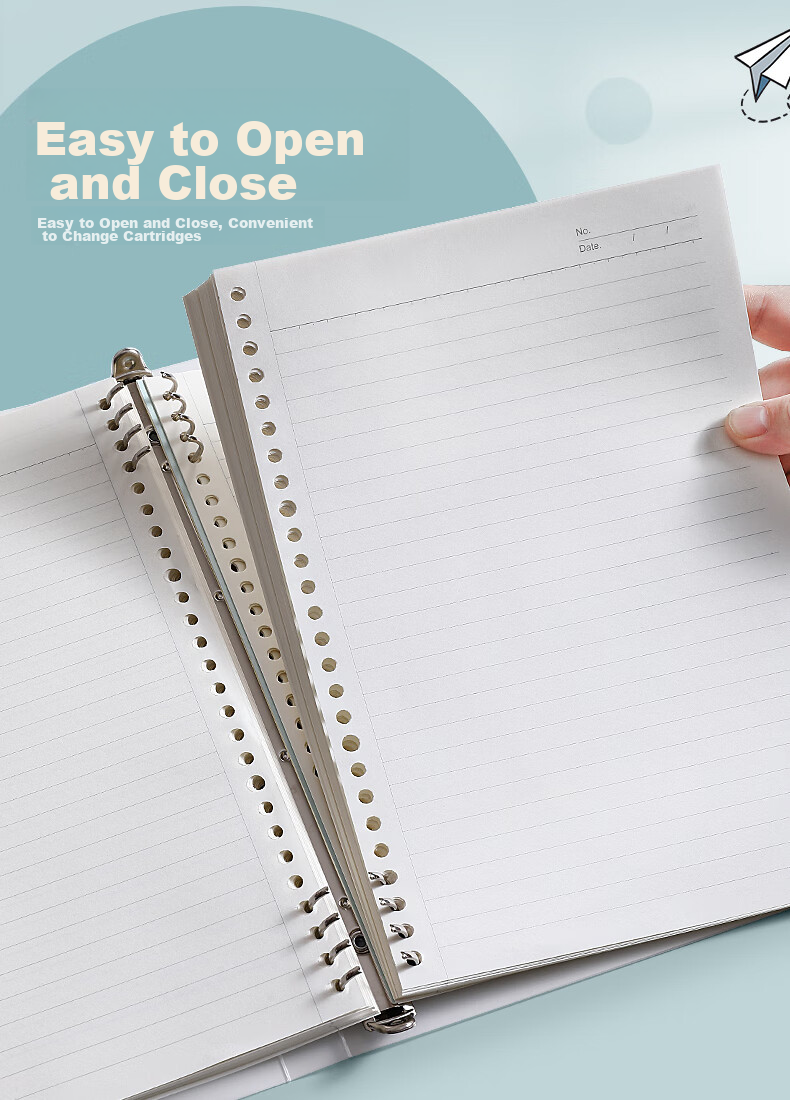 Wengu Loose-Leaf Notebook, B5 Size, 60 Sheets, Comfortable to Hold, Kraft Paper, Detachable, High-Quality, Minimalist Design, College Student Stationery, Research Exam Notebook, B1053 (B5) Yellow Kraft Paper with Black Text 3
