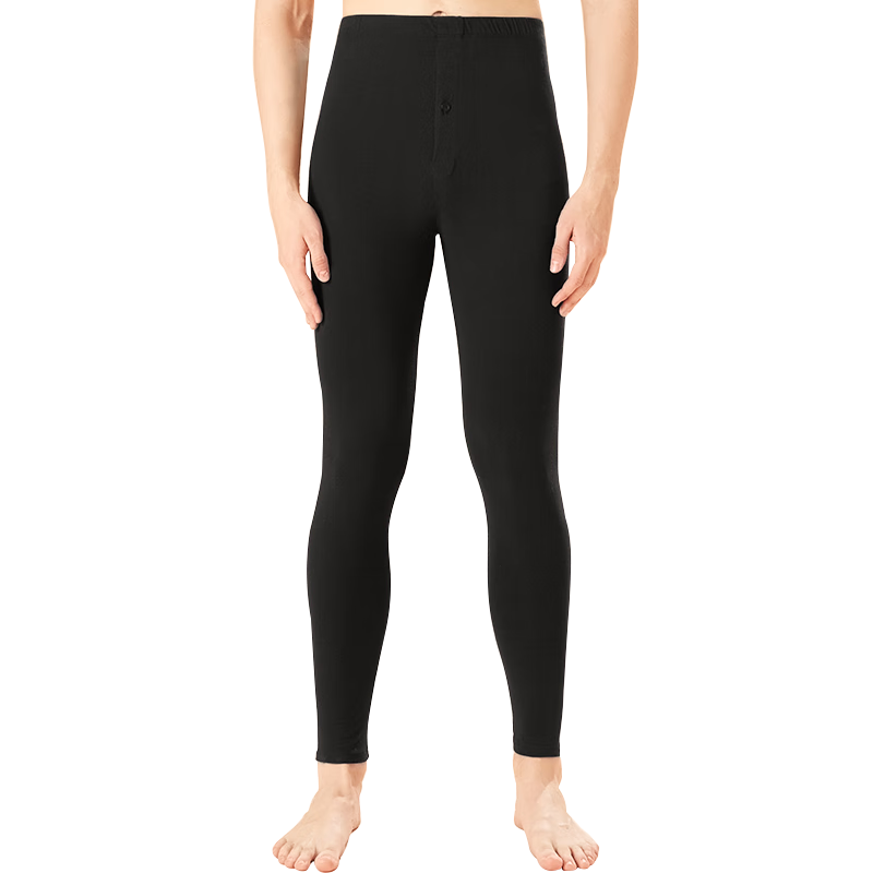 MiiOW [Wool Silk] Men's Autumn Long Johns, Thermal Underwear for Men, Fleece-Lined Thick Antibacterial Warm Base Layer Pants, Lining Pants