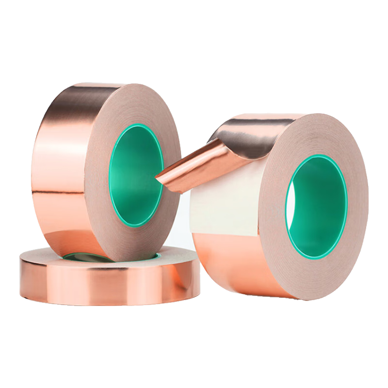 Oumai Double-Ended Copper Foil Tape, 50mm*20m, 0.065mm Thickened Pure Copper, Double-Sided Conductive High-Temperature Resistant Electromagnetic Shielding Tape