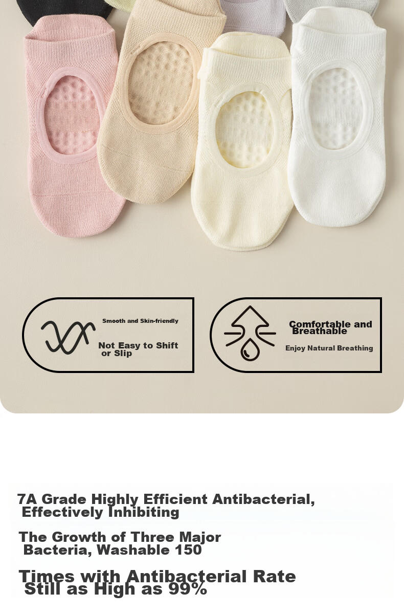 Ziyouxi Yoga Socks for Women, Professional Sports Fitness Non-Slip Socks, Pilates Mesh Breathable Seamless Anti-Pilling Boat Socks for Spring And Summer 14